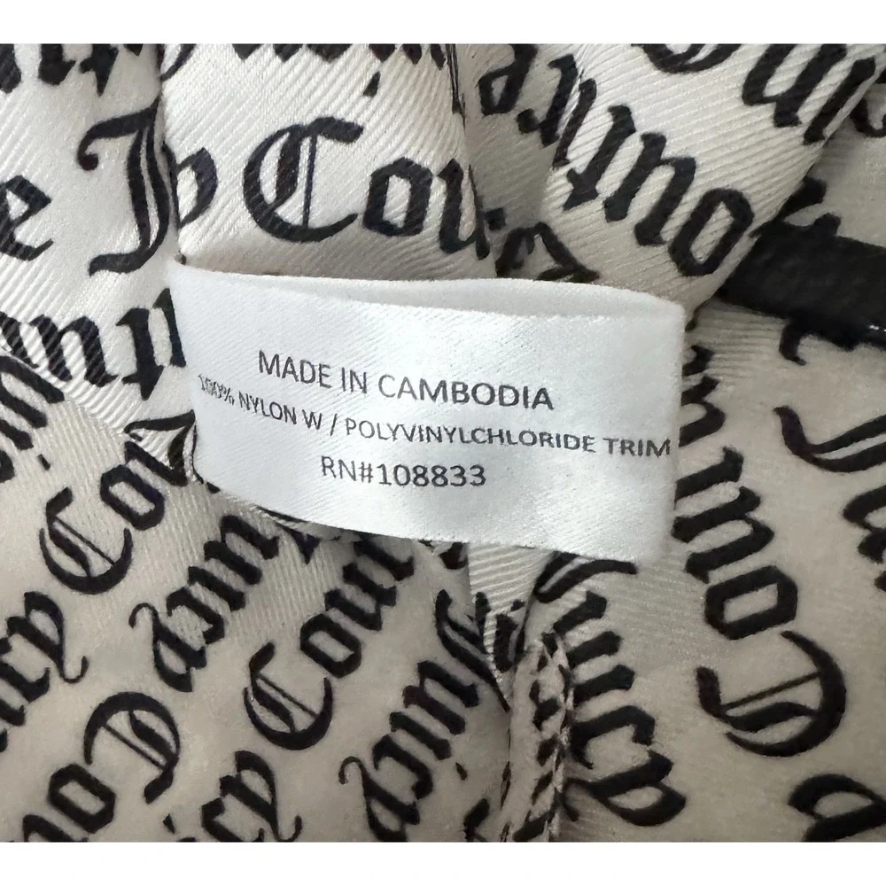 JUICY COUTURE Large Black Designer Shoulder‎ Strap Multicolor Quilted Tote Bag